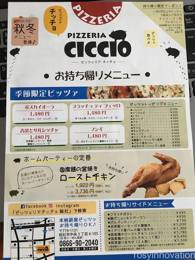 ピッツェリアチッチョ (2)テイクアウトクーポン