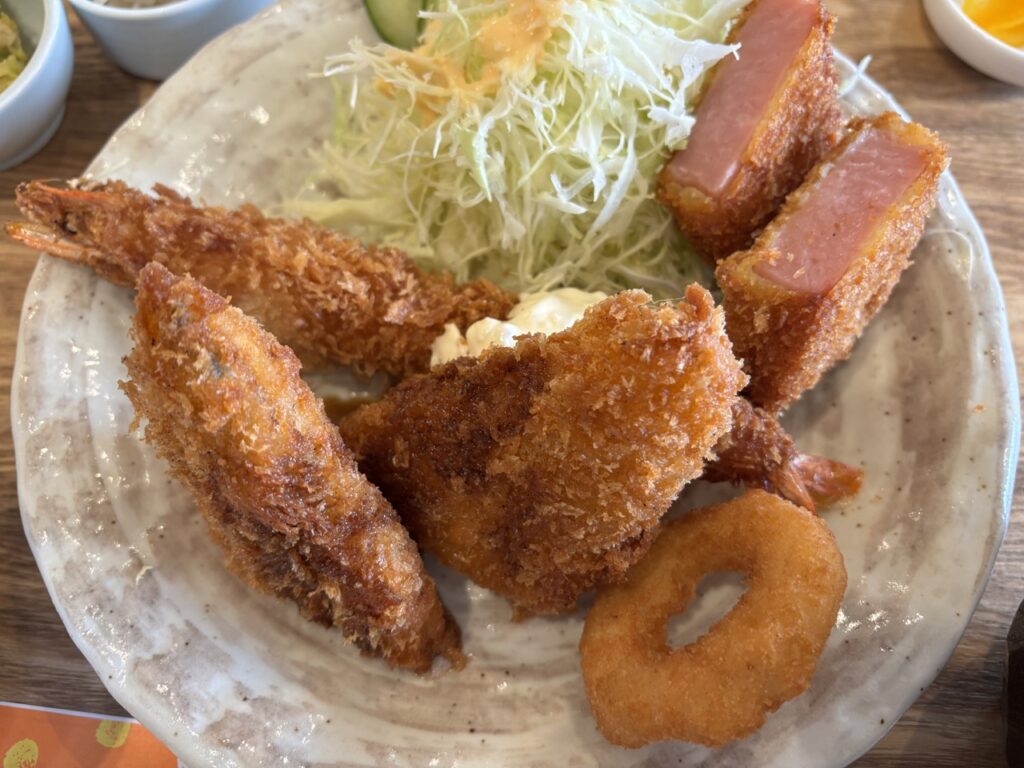 タマリバ 2025年12月 メニュー1 ハムカツ