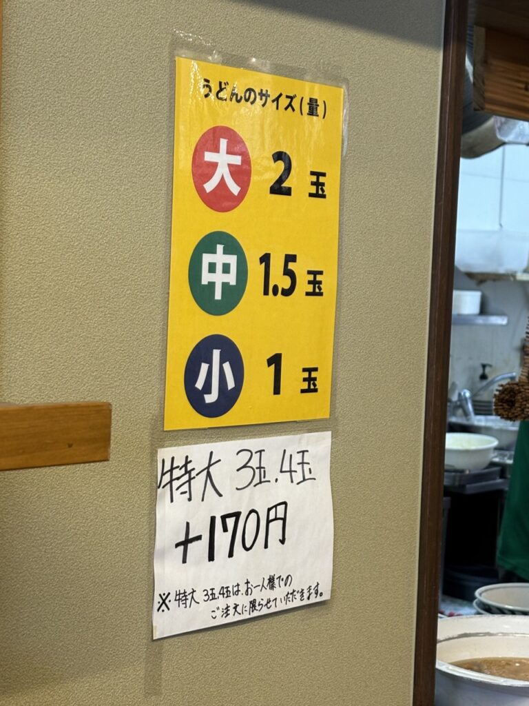 うどん村 2026年1月 メニュー1 特盛