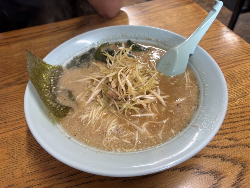 ラーメンショップなまず峠店　2025年7月　ネギ味噌ラーメン