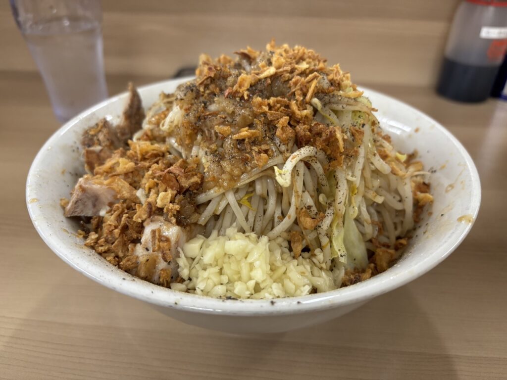 あしたの夏二郎岡山店　メニュー　2026年2月2　汁なし