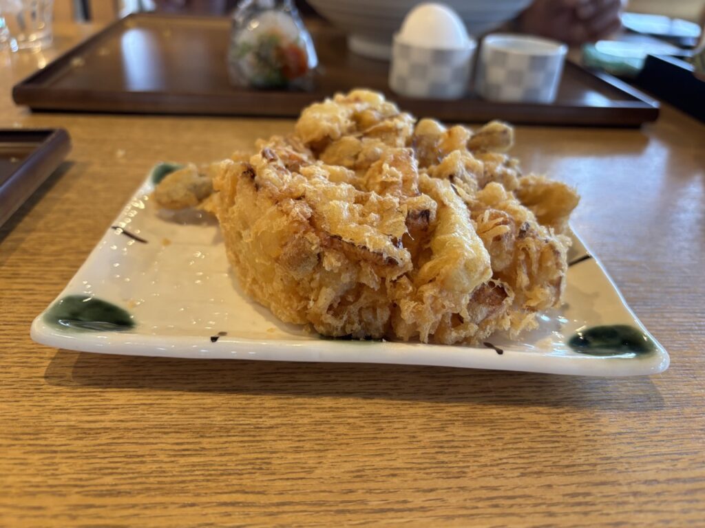 おうどんあおぞら　2026年5月　メニュー　かきあげ